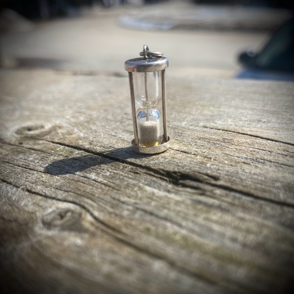 Sterling Silver Hourglass Charm Pendant